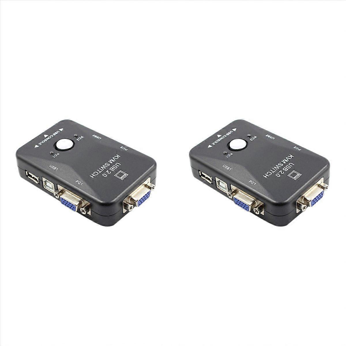 KVM Switch 2 Port VGA Switch USB 2.0 KVM Mouse Switcher Keyboard