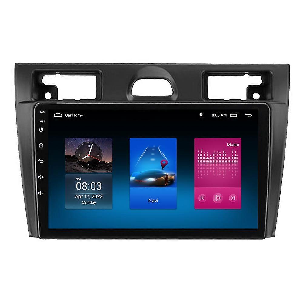 RoverOne Car Stereo Radio Bluetooth CarPlay Android Auto GPS Sat Nav Touch Screen for Ford Fiesta Mk VI 5 Mk5 2002 - 2008