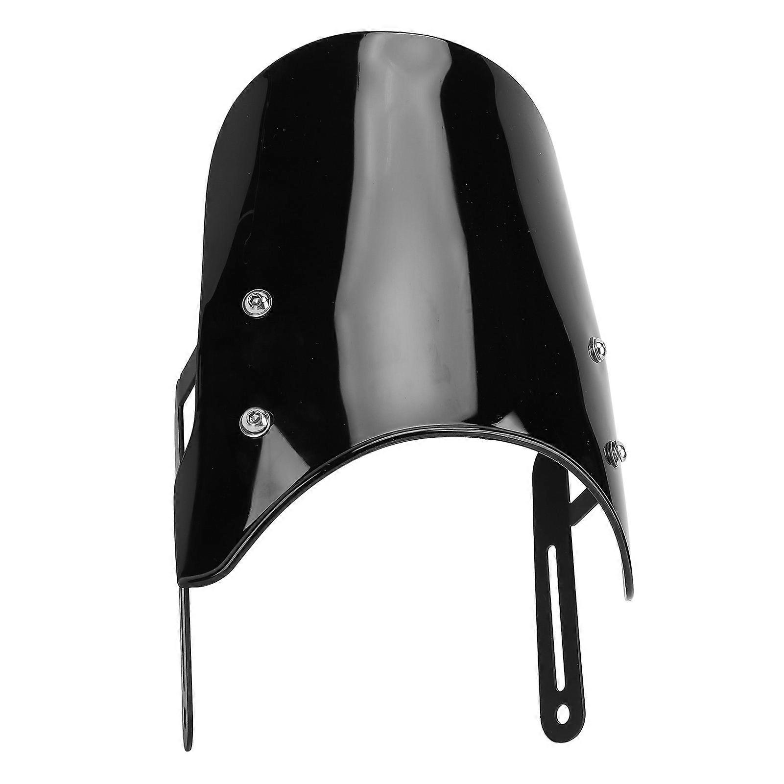 Motorcycle Front Windshield Unbreakable PMMA Panel Front Wind Deflector with Mount Bracket for Scrambler 400X 2023-2024 Black 