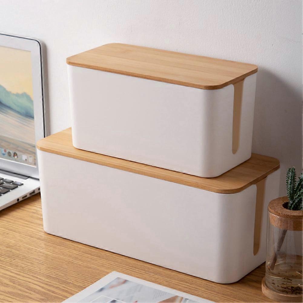 Qtmnekly Cable Storage Box Power Socket Organizer Storage Box Network Line Storage Bin Charger Wire Management -F