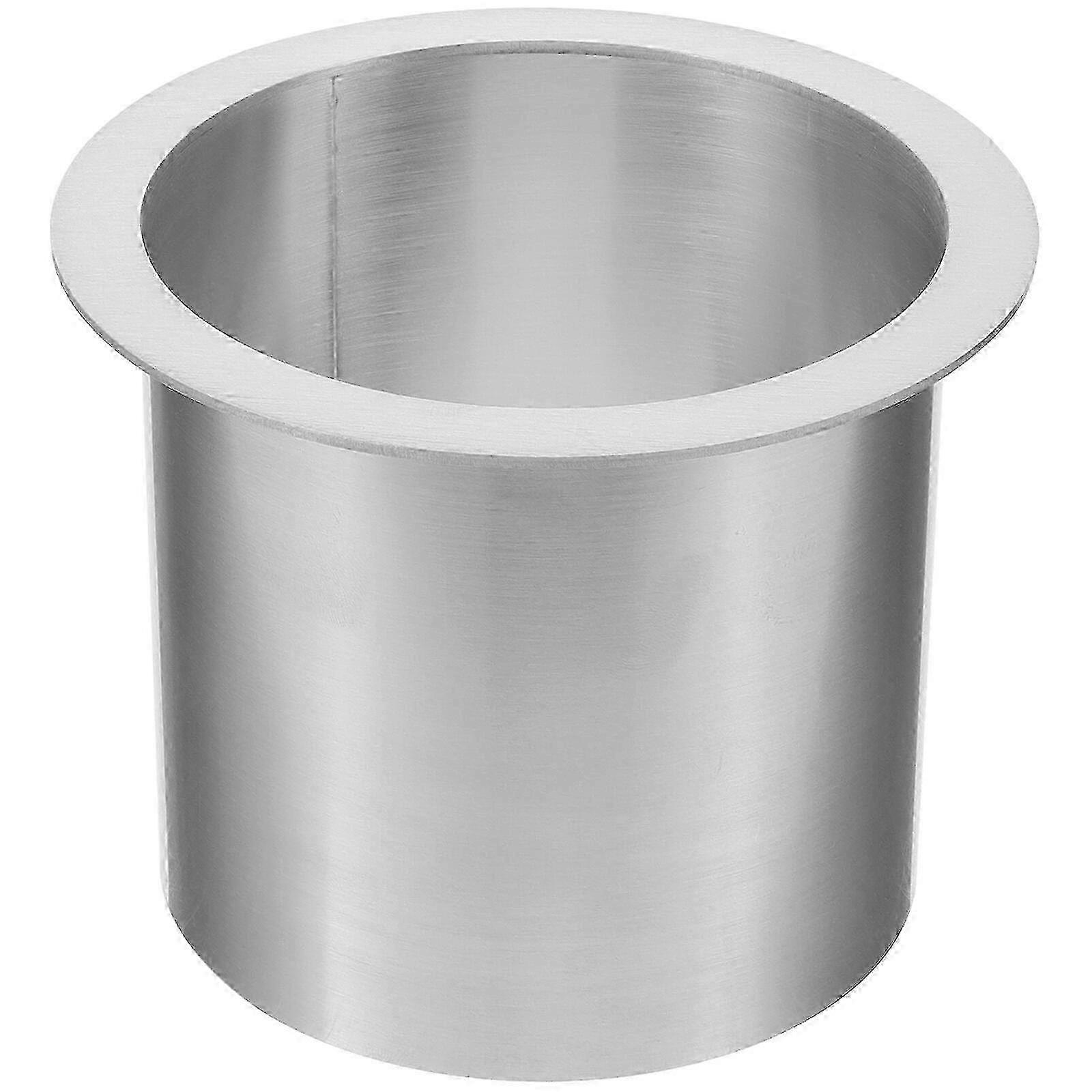 Trash disposal chute for round stainless steel built-in countertop waste