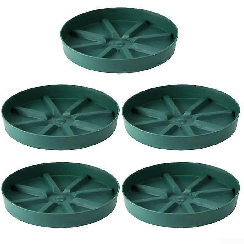5PCS Garden Trays for Flower Pots Breathable Plant Trays Easy To Maintain Green Compatible With Standard Pots