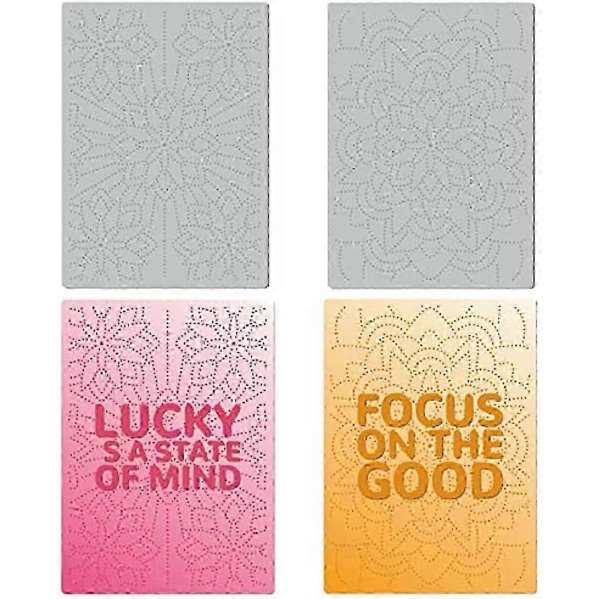 2Pcs Dot Frame Background Cutting Dies Metal Flower Background Embossing Stencils Template Die Cuts