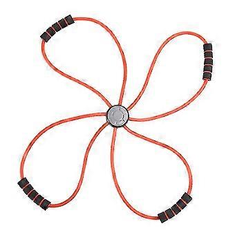 Core Cross Resistance Band For Women Working Out, Fitness Exercise Band With Handles For Pilates Yoga Strength Training, Latex Elastic Loop Tube, Red