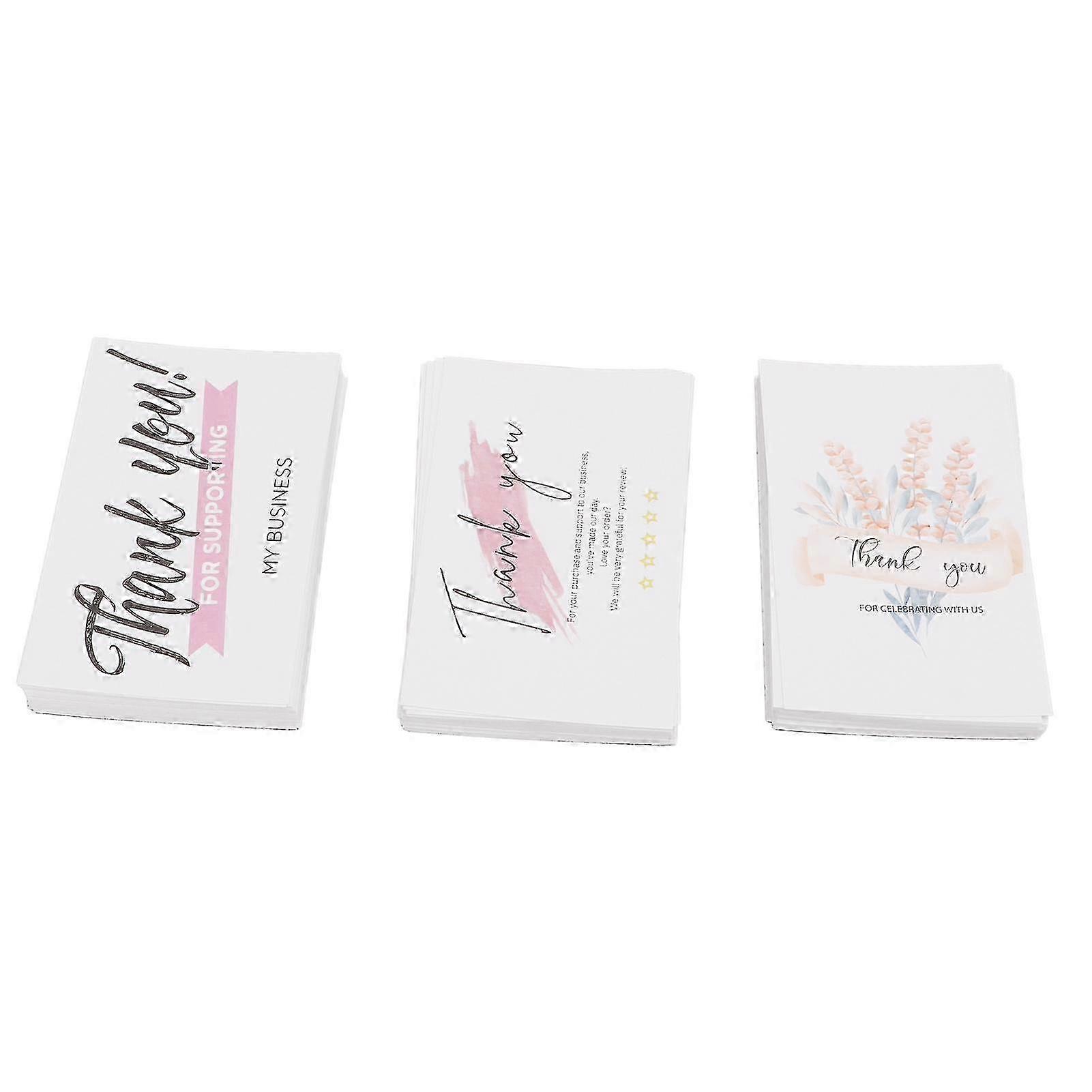 90Pcs Blank Postcards Clear Patterns Glossy Surface White Cardstock for Note Memo Vocabulary DIY