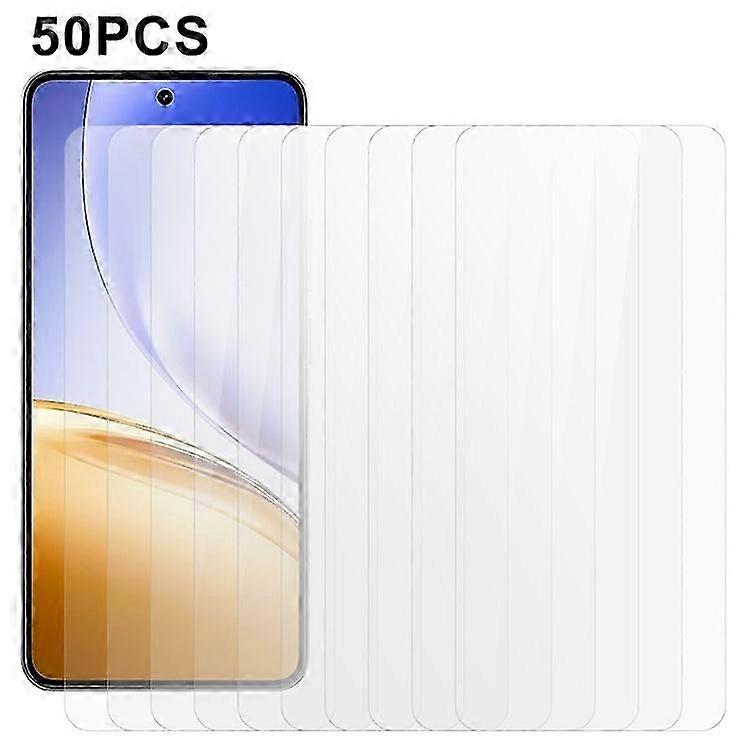 Realme 14 5G / 14T 5Gフルグルー強化ガラスクリアスクリーンフィルムに対応した50個のスクリーンプロテクター