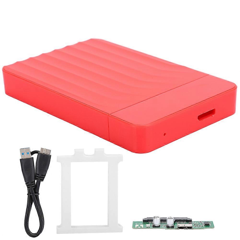 Hard Disk Case HDD Enclosure Notebook Parts USB3.0 2.5-Inch SATA to USB Solid State SSDRed  (Not Inc