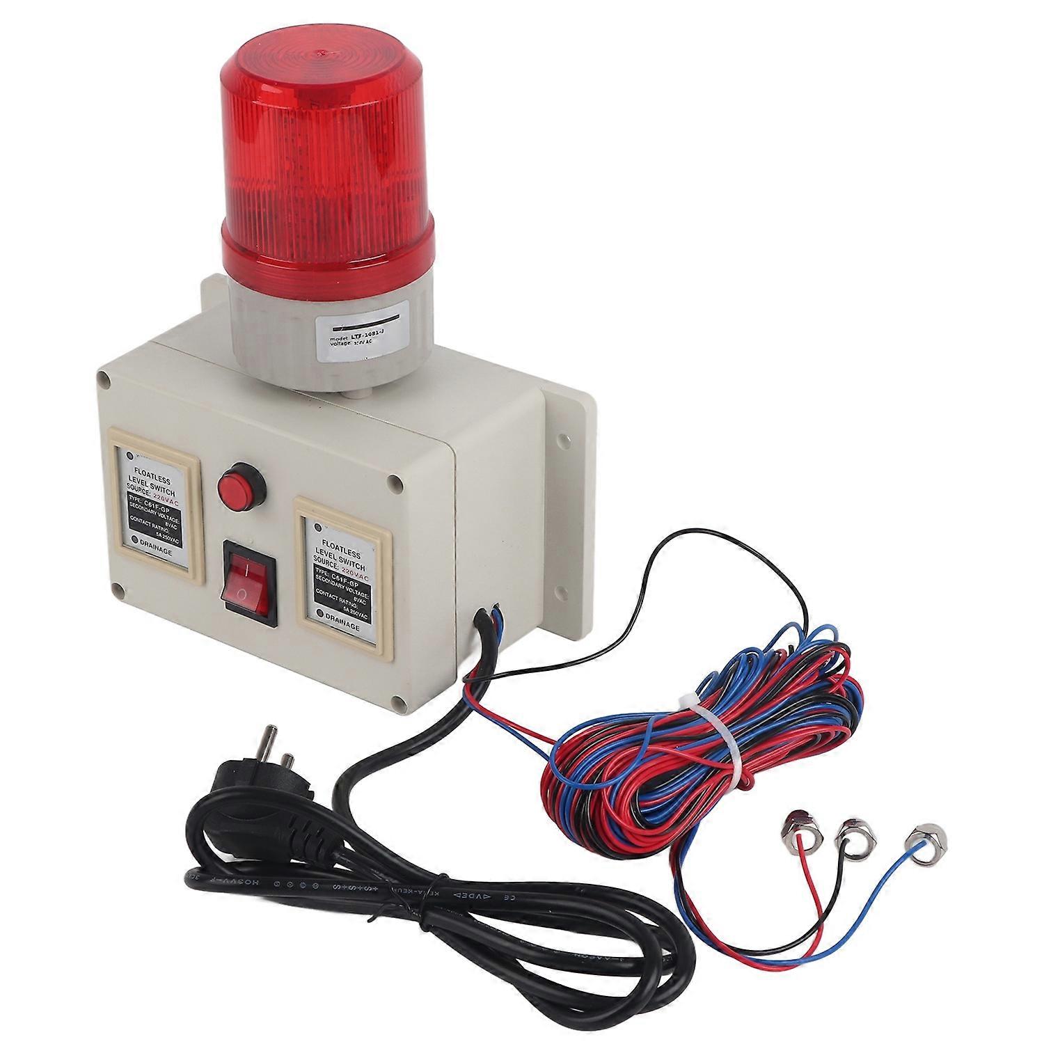 Water Level Alarm Sensor 90‑105dB Adjustable Tank Monitoring Full Shortage Liquid
