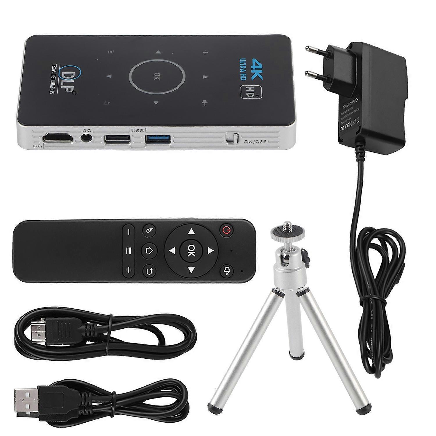 2500 lumina S905X-2+16G Intelligent DLP Remote Projector C6 for Android 6.0
