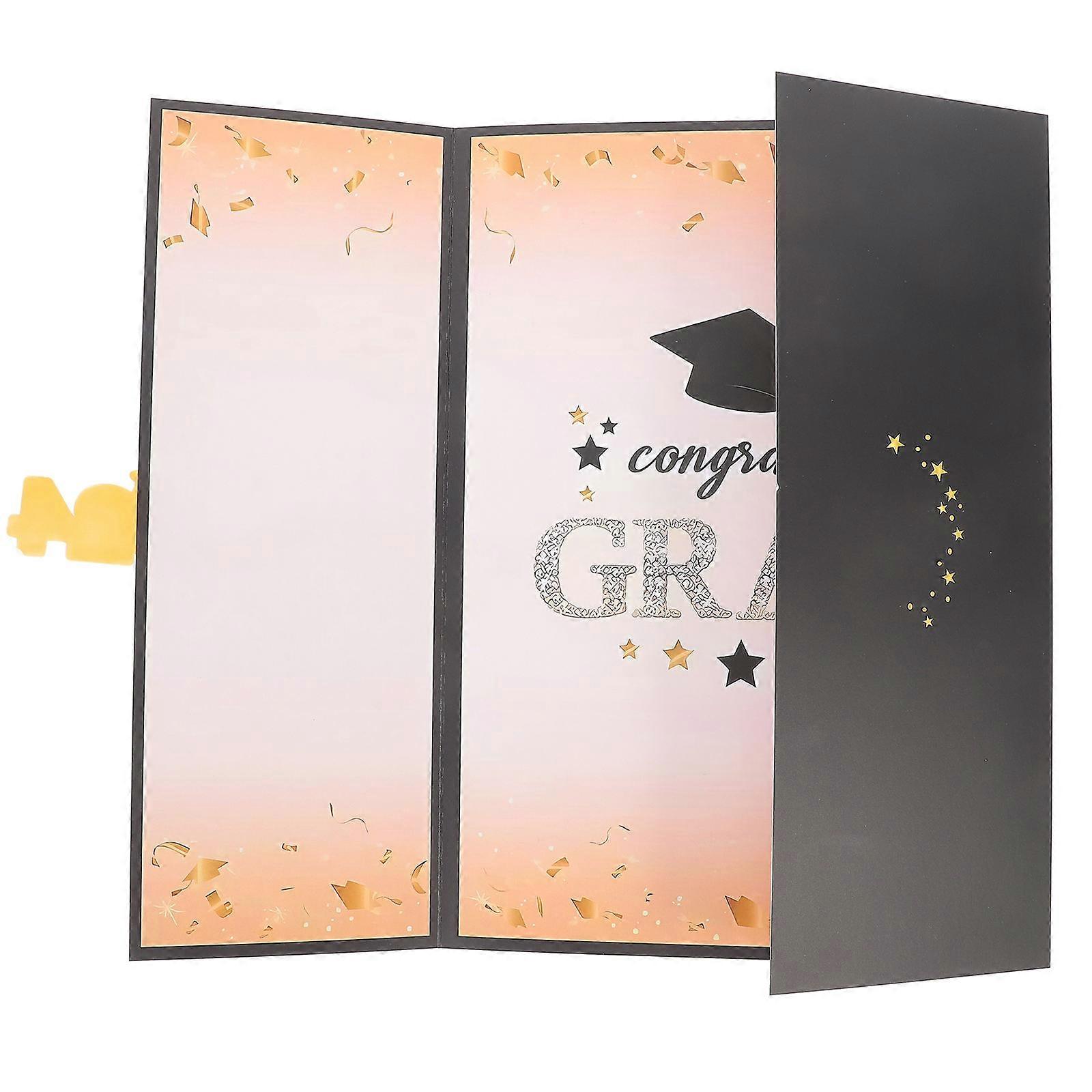 Black Graduation Sign in Guest Book with One Message Book for Party