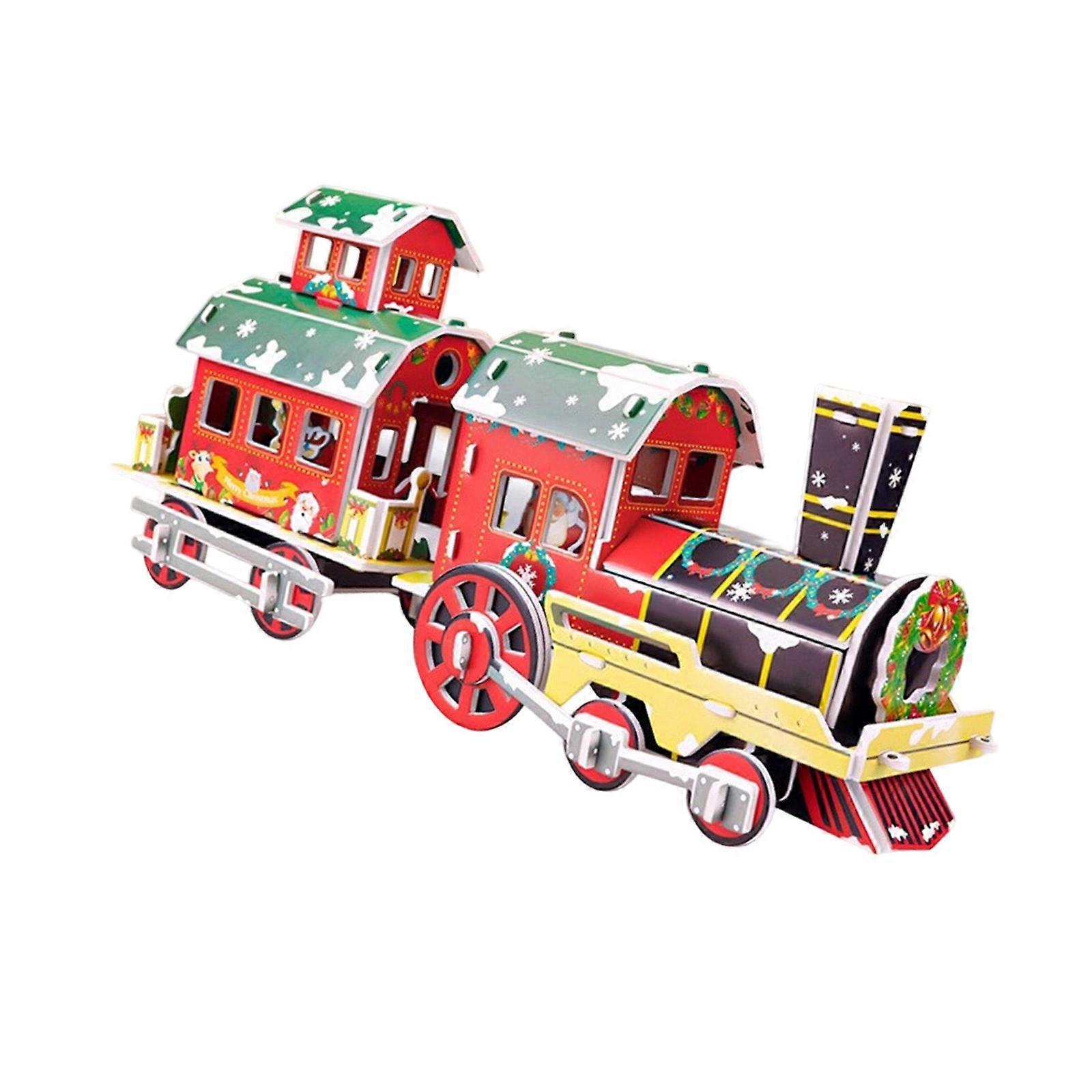 Christmas Themed Puzzle Craft Set For Kids Educational Paper Ornament Making Activity Paper Card Jigsaws Multicolor