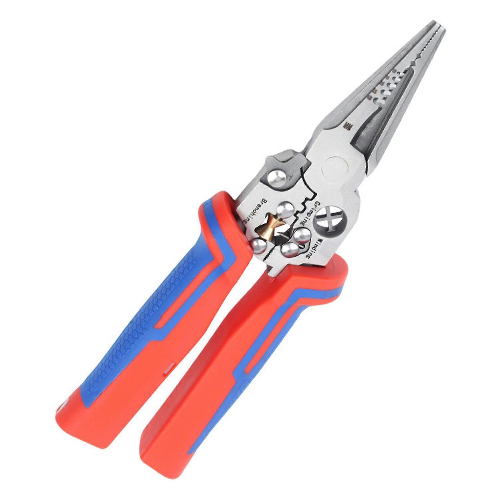 Professional Metal Cable Stripper Pliers For Electrical Work Precise Wire Stripping Rotating Pulley Design Construction Multicolor