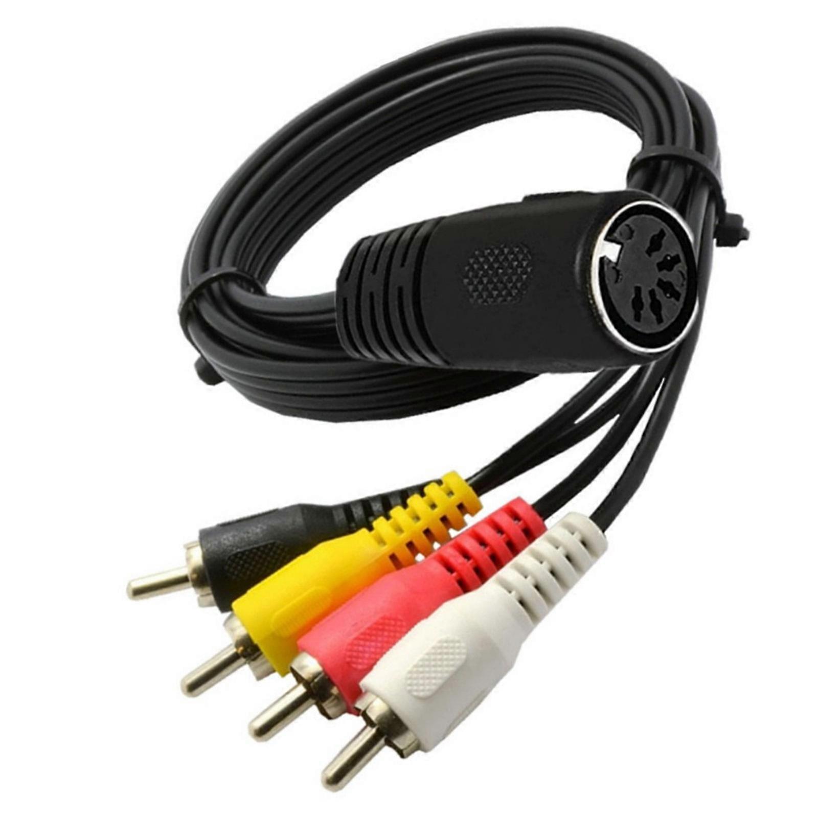 DIN 5Pin to Male Audios Video Converters Adapters with Not Interferences Design for Players Home Theater Systems Multicolor