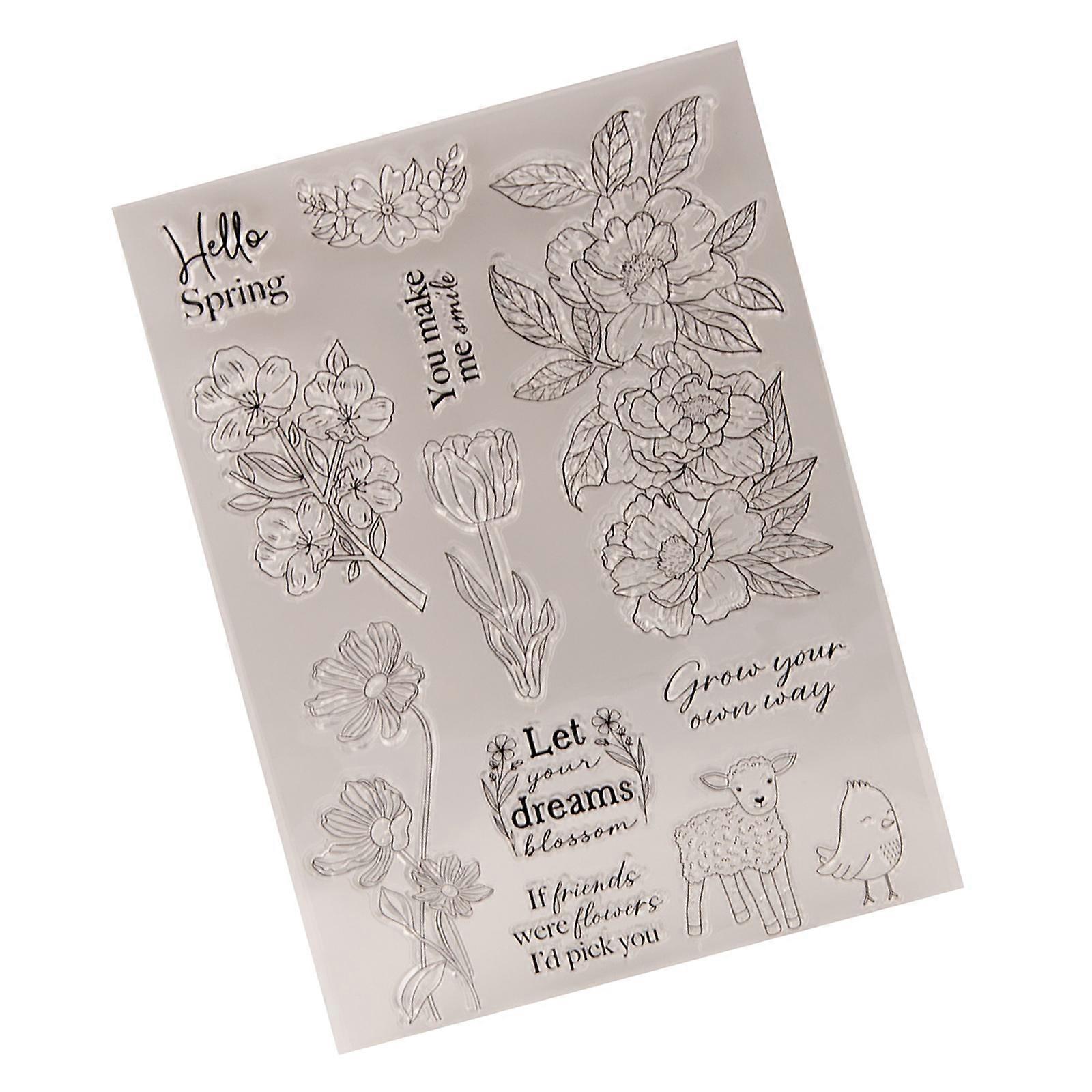 Silicone Scrapbook Seals With Clear Base Precise Detailing for Craft Projects Multicolor