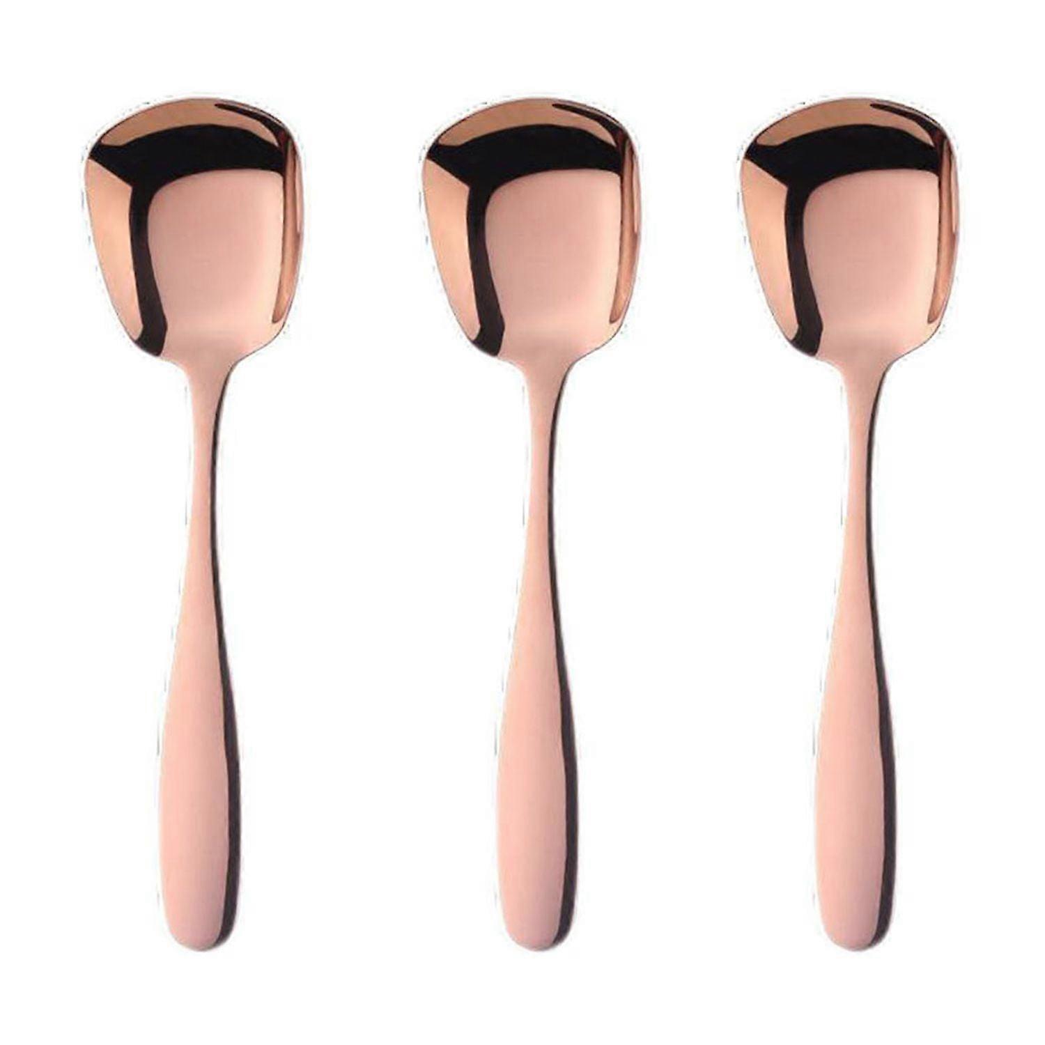 Square Head Stainless Steel Spoons, Square Serving Spoons, Compatible with Arithmeticn