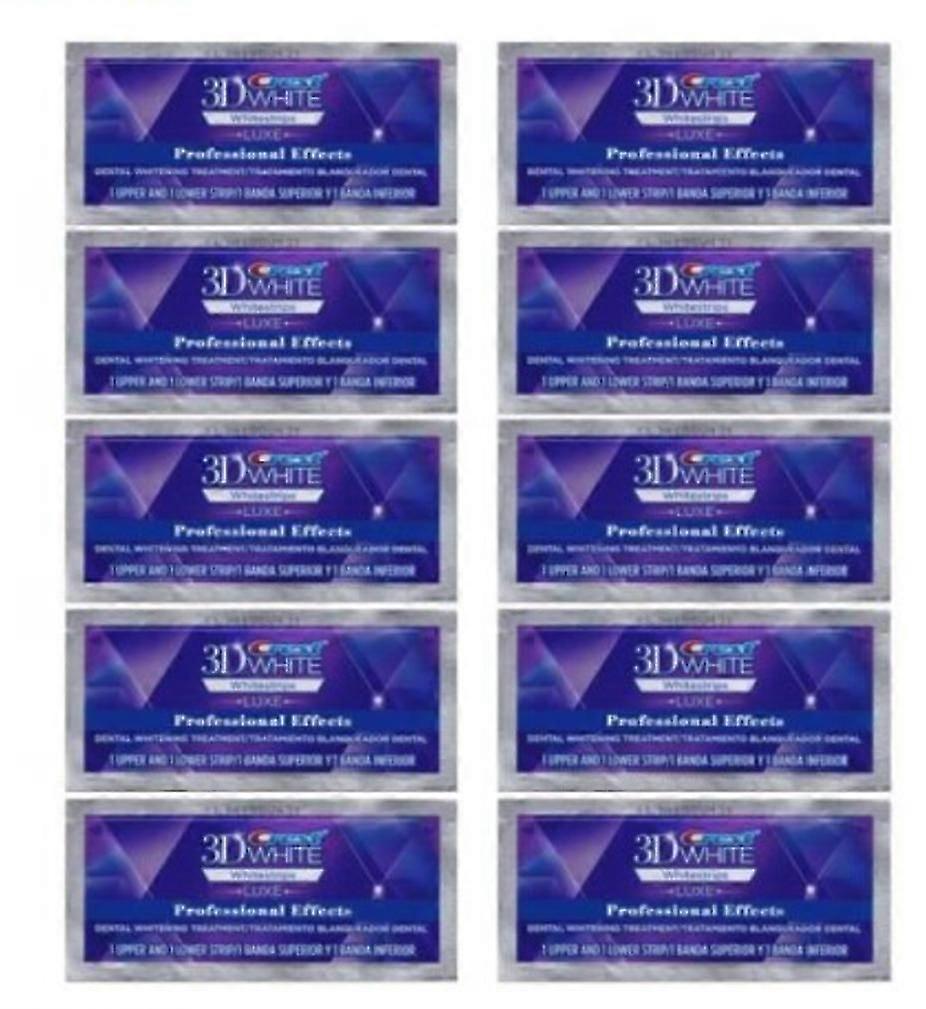 -3Dティースホワイトストリッププロフェッショナルエフェクト(10個)