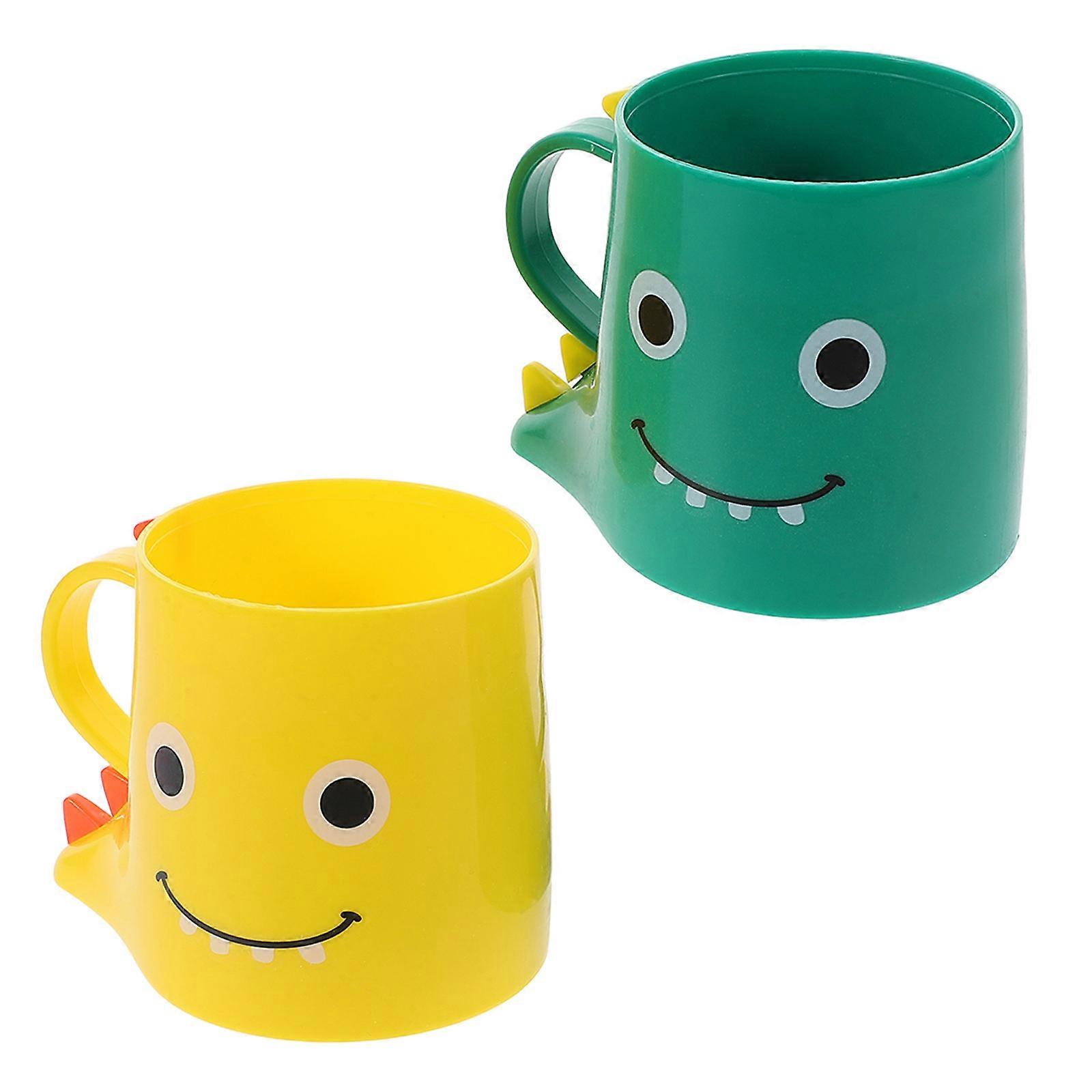 Cute Dinosaur Cartoon Toothbrush Cup for Bathroom Use 2Pcs