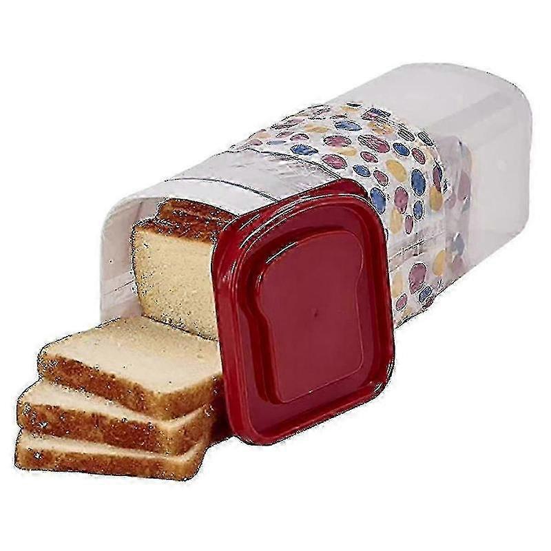 Bread Box Plastic Storage Container with Lid Transparent Fresh Keeping Toast Holder D_Sep