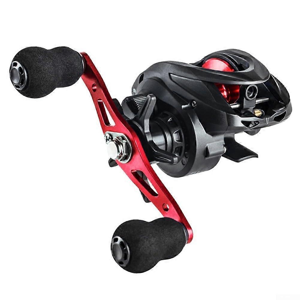 Baitcasting Reel 6.3:1 Gear Ratio with 10 Magnets, Anti‑Tangle Spool for Carp Fishing, Left or Right Hand, Red