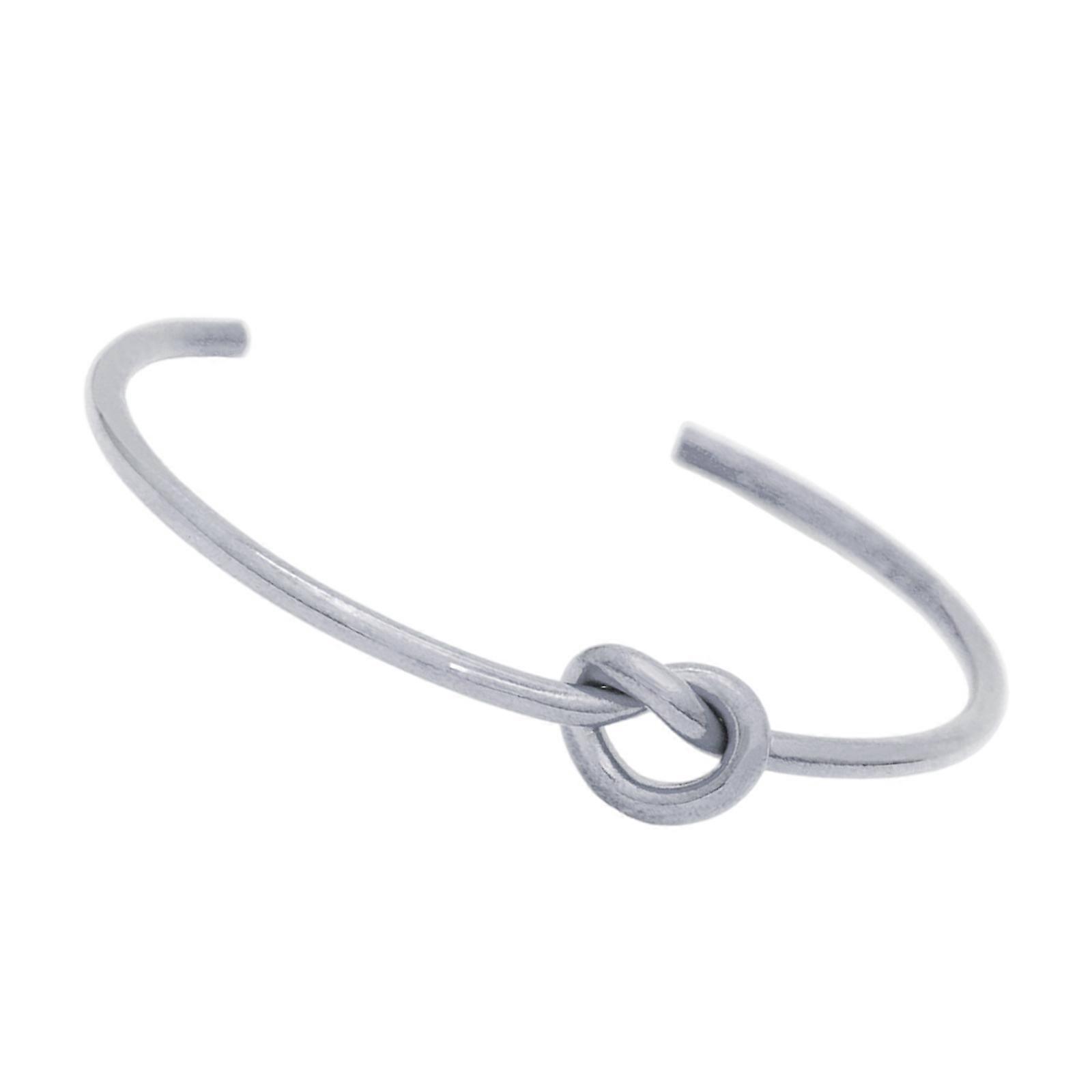 Bracelet élégant en or à nœud géométrique, confectionné en acier robuste. Idéal pour un look distinctif. Multicolore.