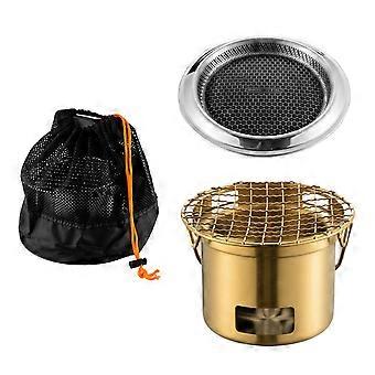 Metal Campings Stove Burning Stove Portable Campfires Grills 304Stainless Steel Texture Present for Camping Enthusiasts Multicolor