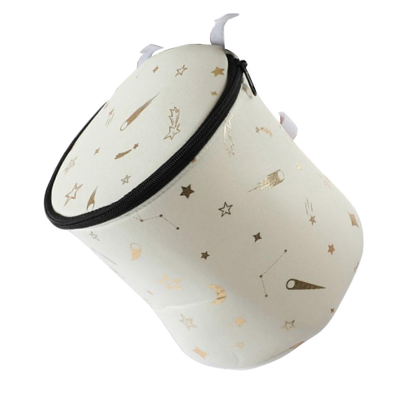 Stylish Pram Hanging Bag Strollers Organizer Bag Multiple Layer Designs Multipurpose Pram Storage for Pushchair Storage  white gold