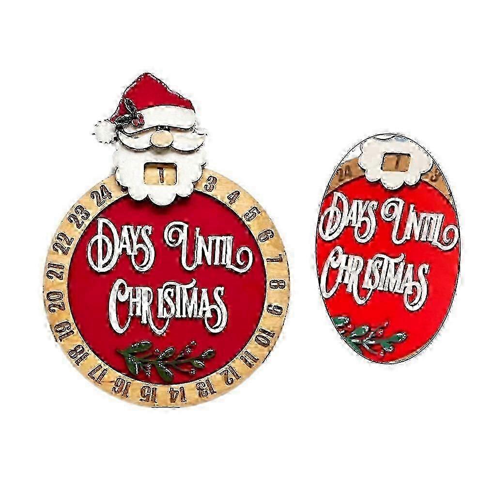 Christmas Countdown Clock for Wall Decor with Santa Design