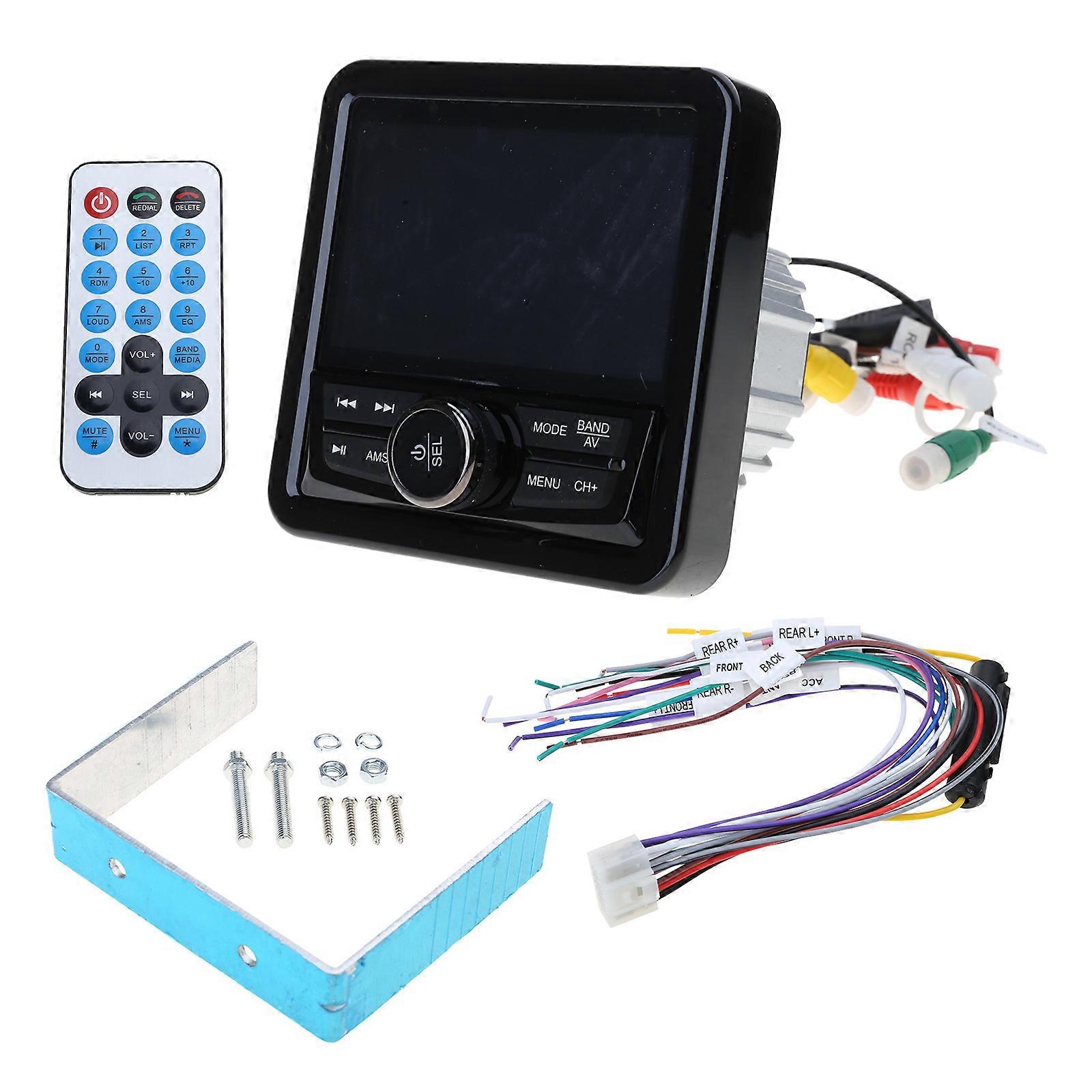 Marine Grade Waterproof Wireless Sound System with AM/FM Receiver Radio Suitable for Boat Motorcycle Vehicle MP5 Player Multicolor