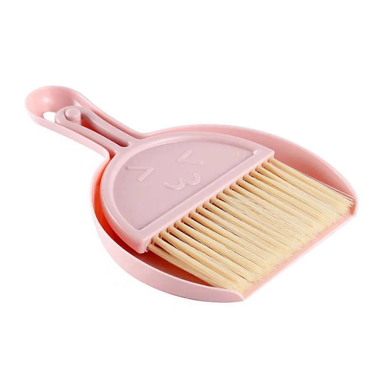 Mini Dustpan and Brush Set with Hanging Hole, Portable Handheld Table and Keyboard Cleaning Combo