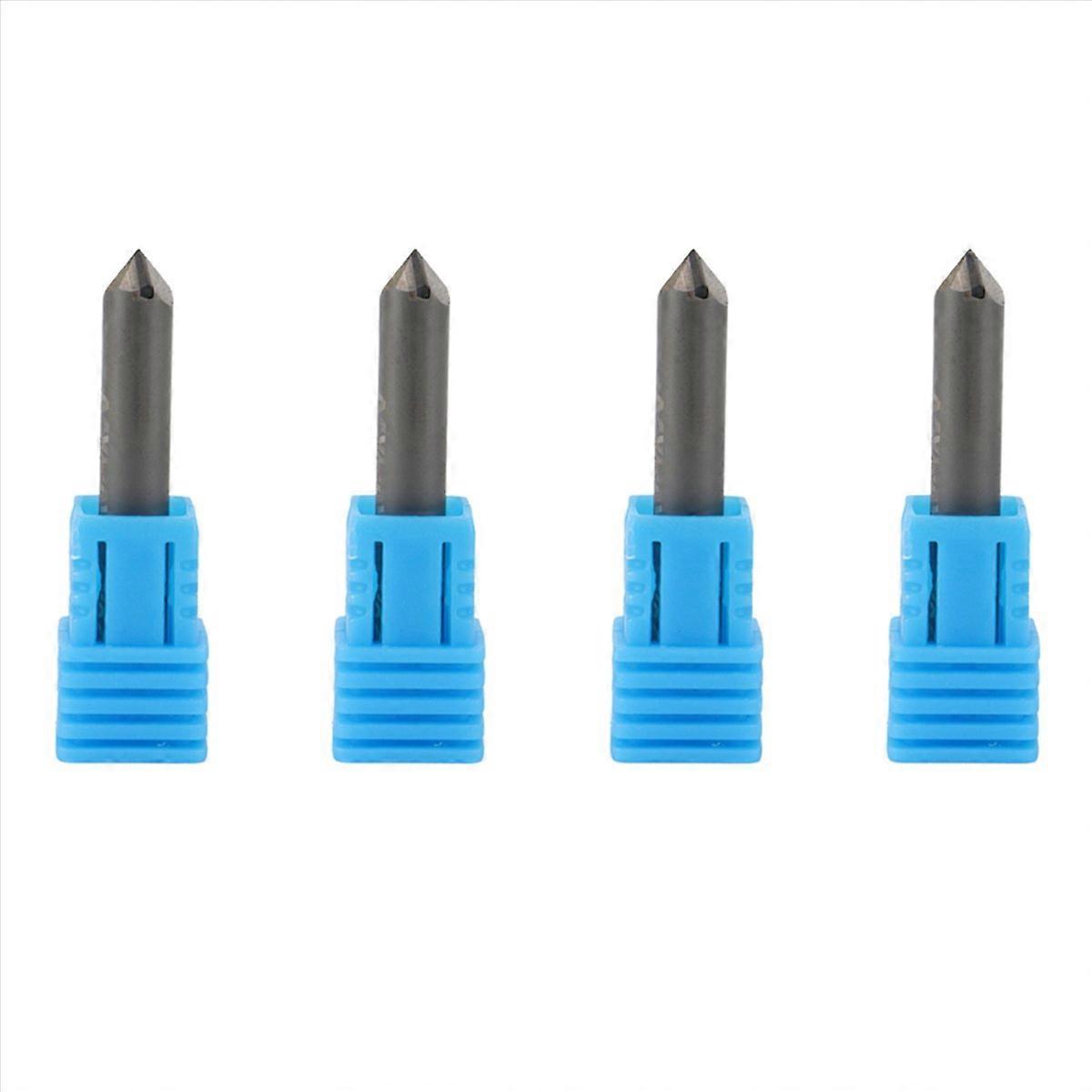 4x PCD Diamantgravur-Bits, CNC-Steinfräser, Hartmetallfräser für Marmor, D6XL40X90D