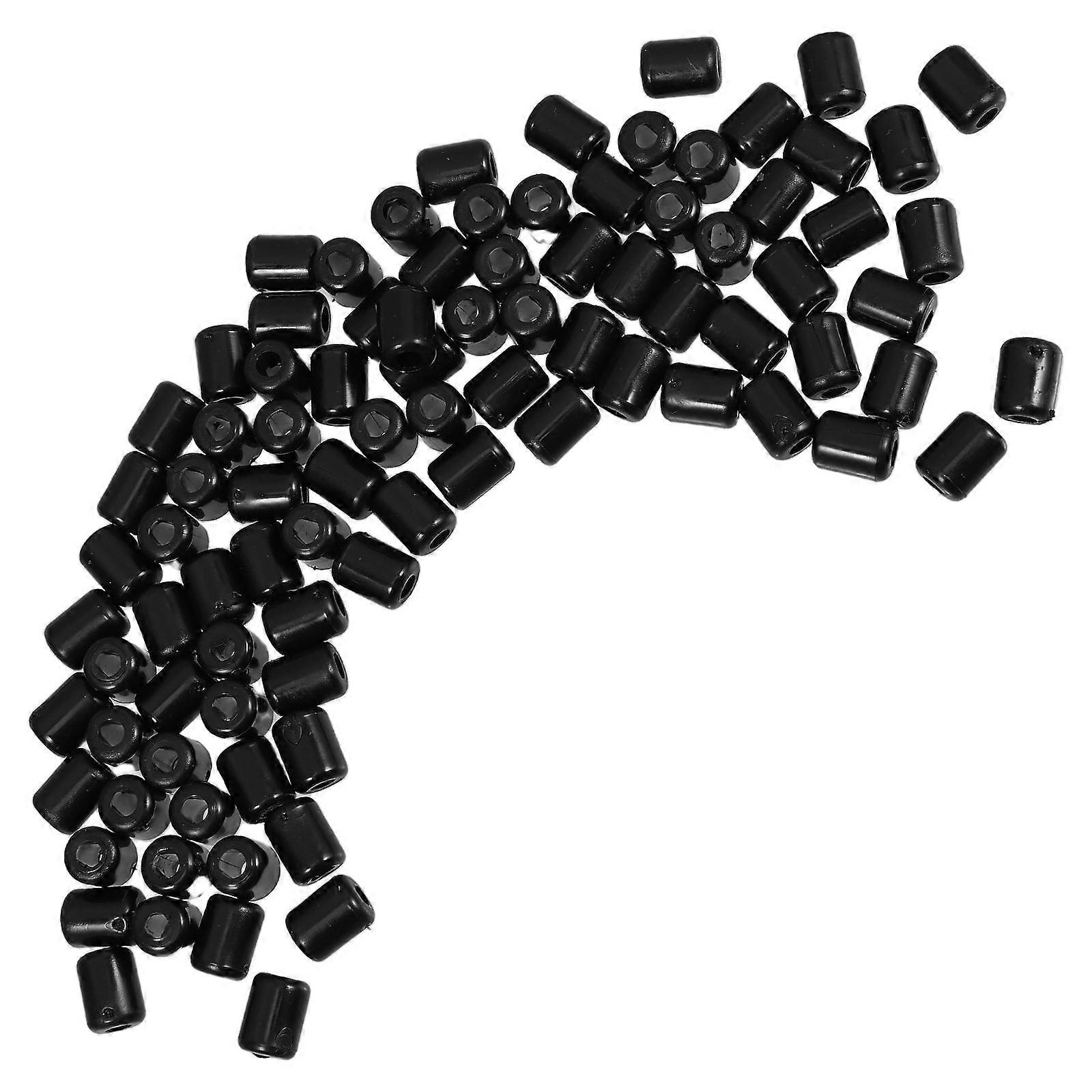 Inventory Management Tools Peg Hook Stoppers for Retail 90Pcs Black PVC