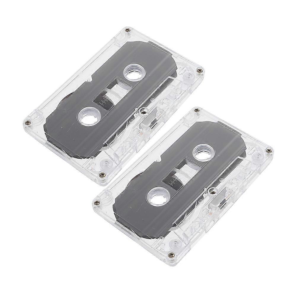 Blank Audio Cassette for Recording 2Pcs Plastic Material Assorted Color