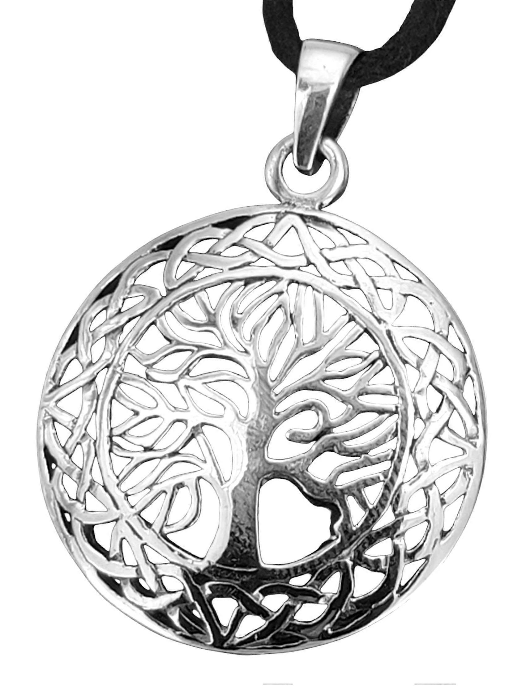 Árbol de la Vida 93 con Cadena de Serpiente - Plata