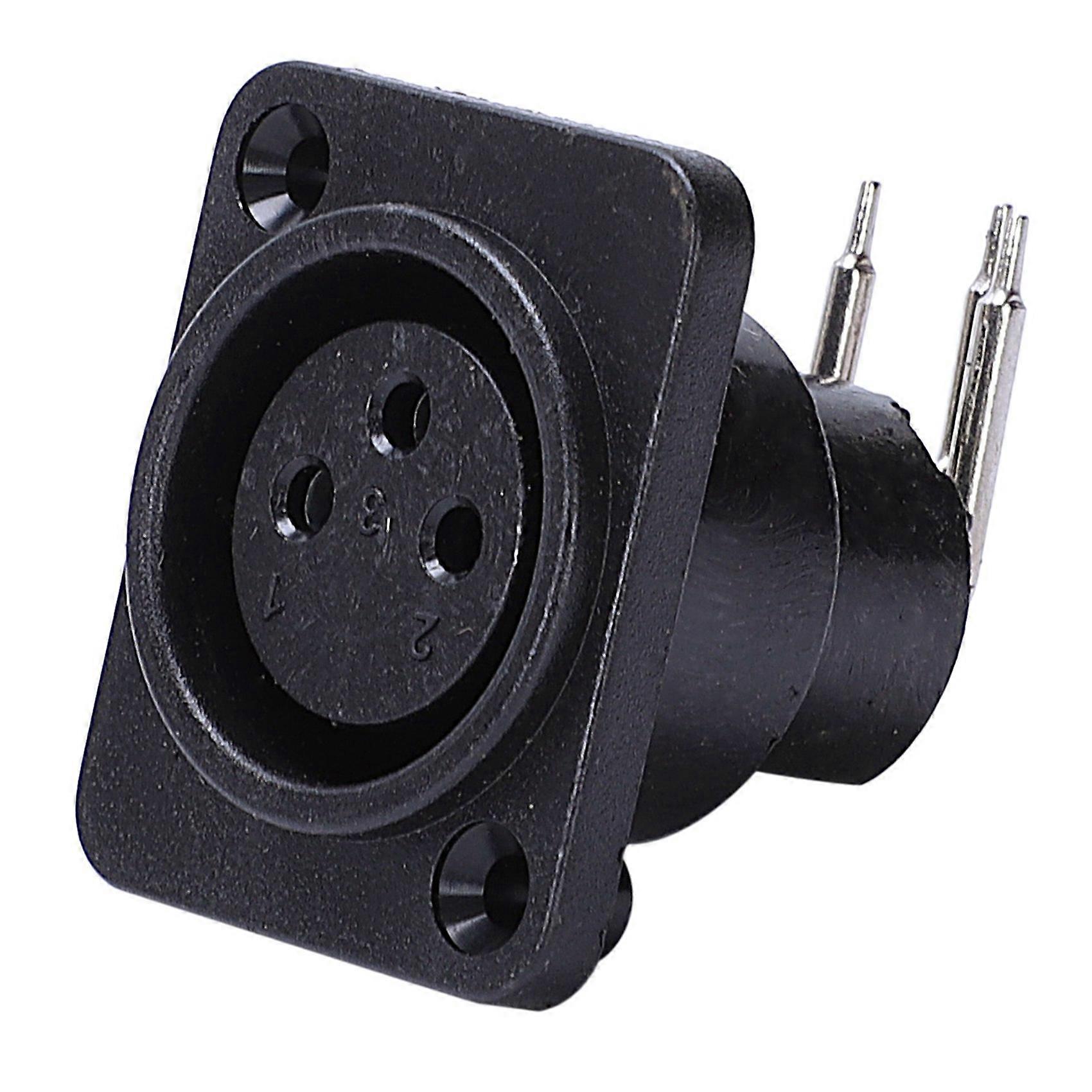 20Pcs Black XLR 3Pin Female Jack Panel Mount Chassis PCB Socket Connector