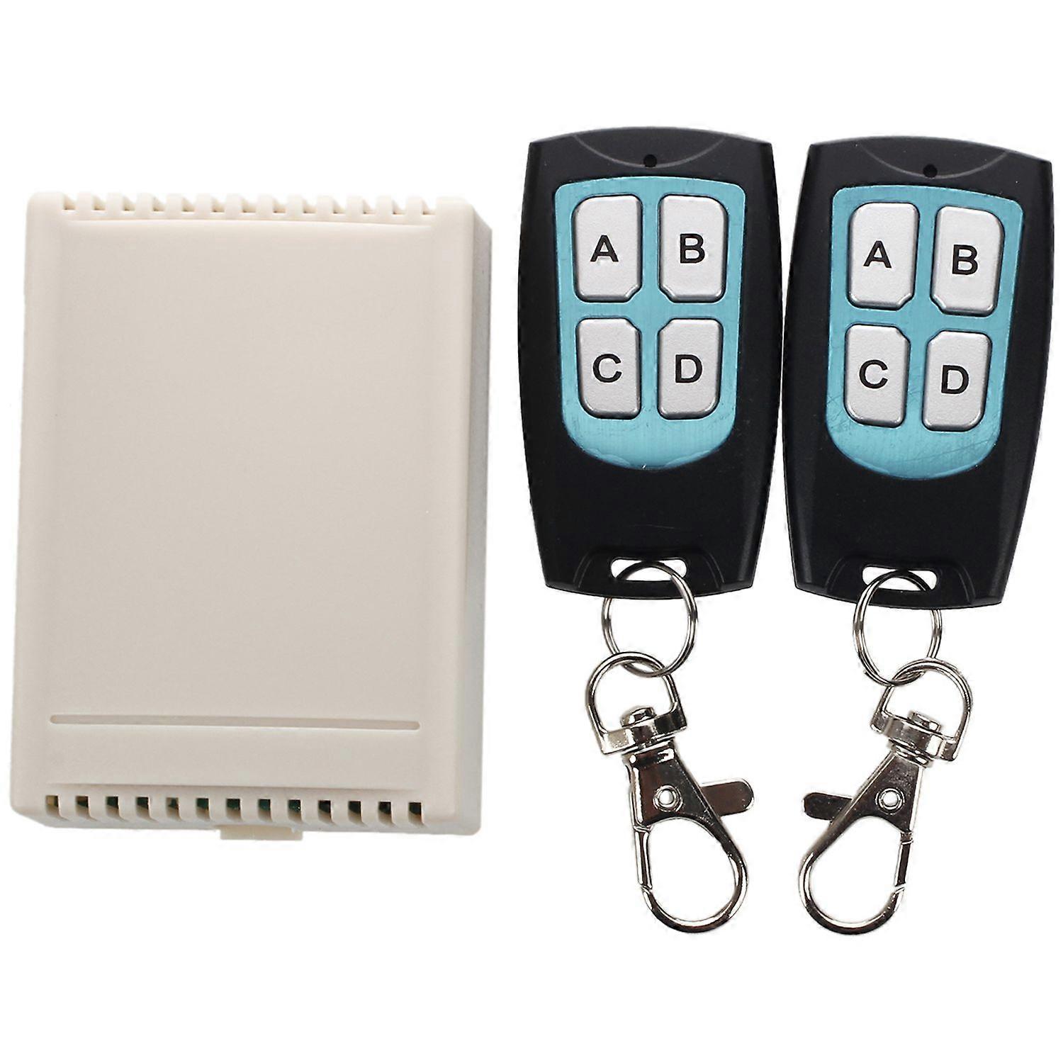 DC 12V 4 Channel 200M Wireless RF Remote Control Switch 2 Transmitter + Receiver