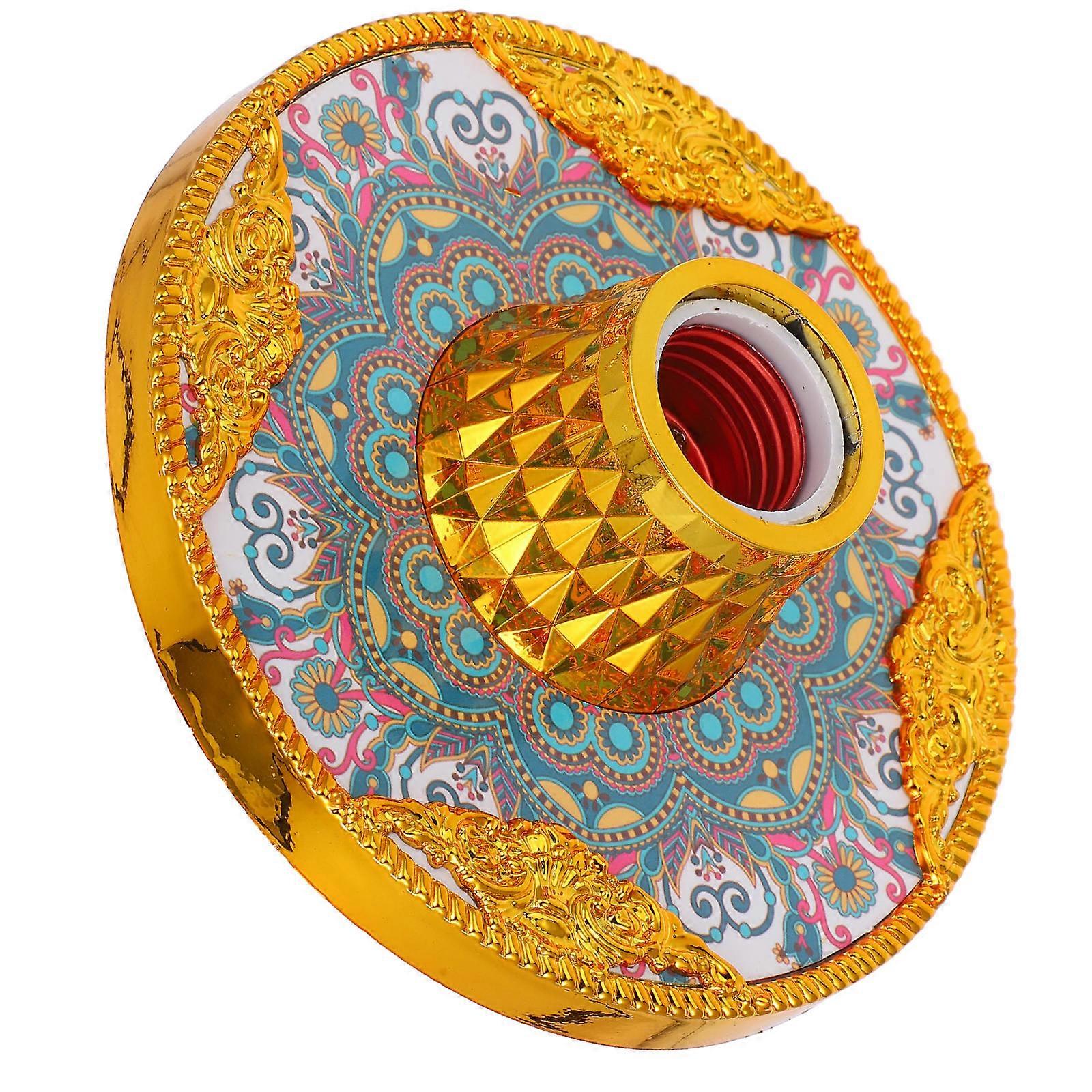 Golden Floral Pattern Light Base E27 for Ceiling Light Socket
