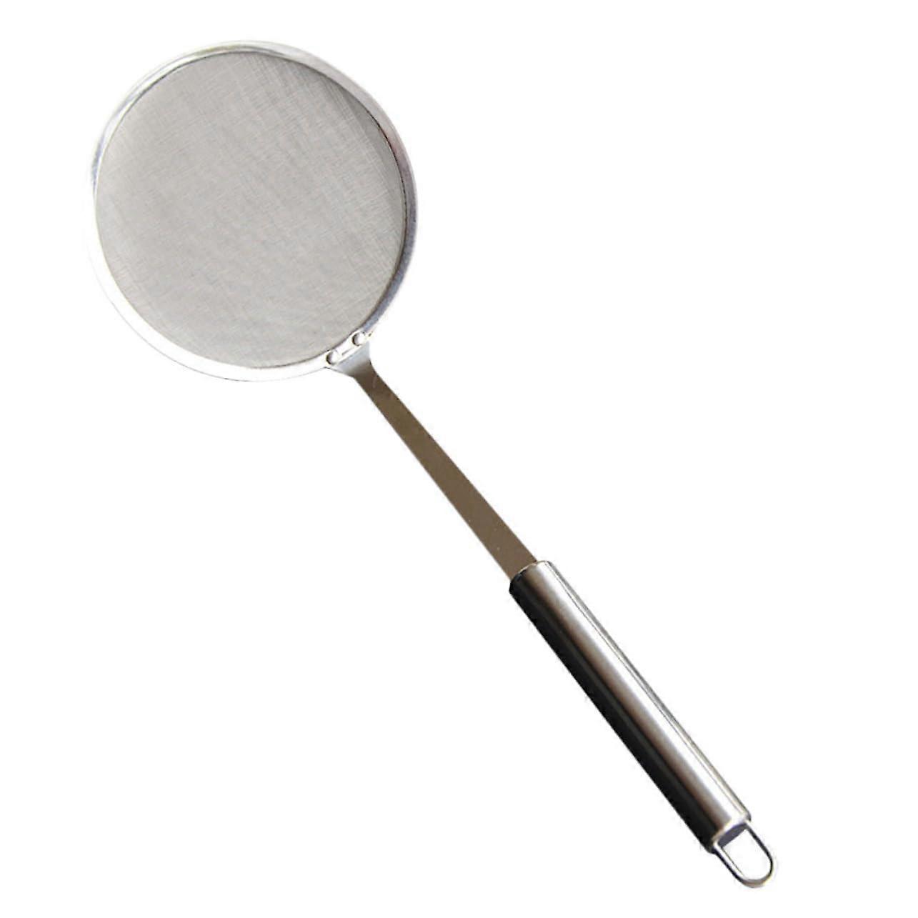 Stainless Steel Skimmer Spoon with Fine Mesh Quick Drain and Fat Separation for Frying and Hot Pot