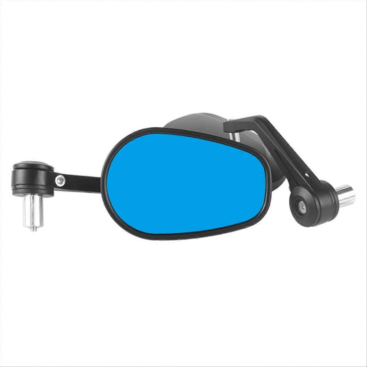 Universal Motorcycle 22mm Handlebar Rearview Mirror Oval Reflector A