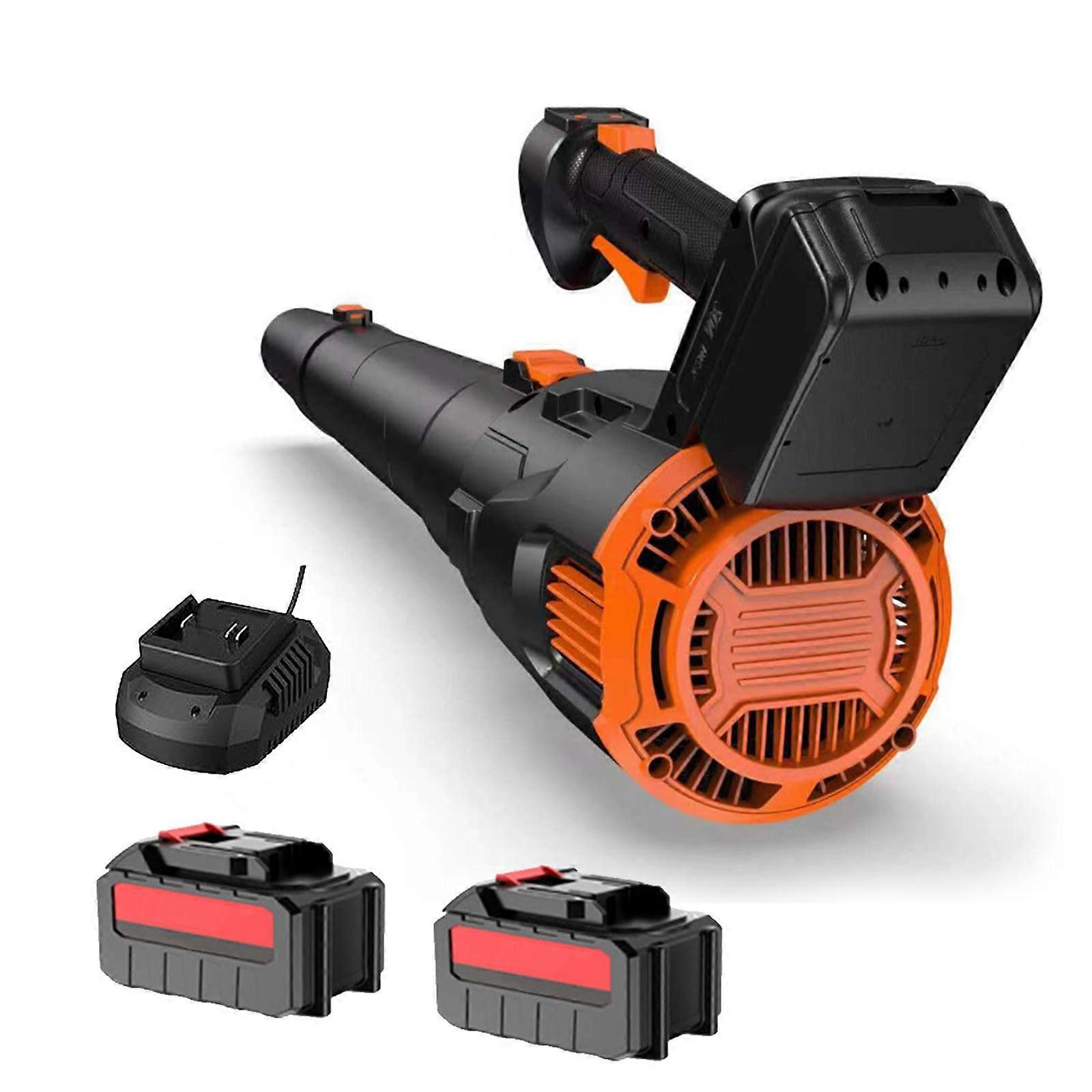 Cordless Leaf Blower with Dual Batteries and Charger, 3Speed Lightweight Handheld for Yard and Patio