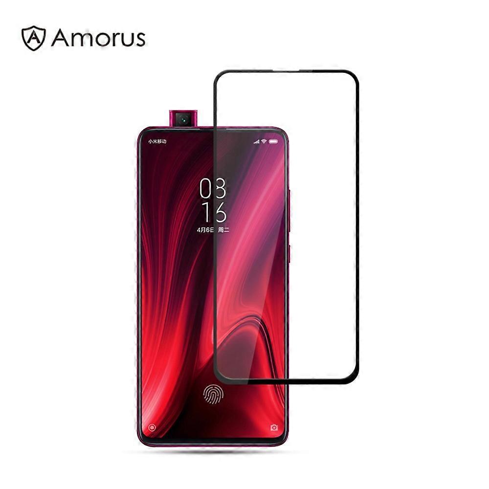 AMORUS Silk Print Full Coverage Full Glue 9H Tempered Glass Screen Film Compatible For Xiaomi Redmi K20 / K20 Pro / Mi 9T / Mi 9T