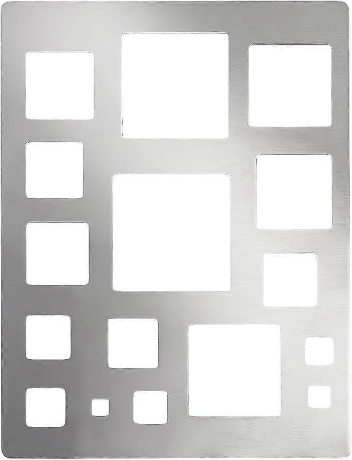 Square Template 304 Stainless Steel Drafting Stencil Metal Stencil Sheet for Painting Geometric Drawing Template for Artist Graphic Crafter Scrapbooki