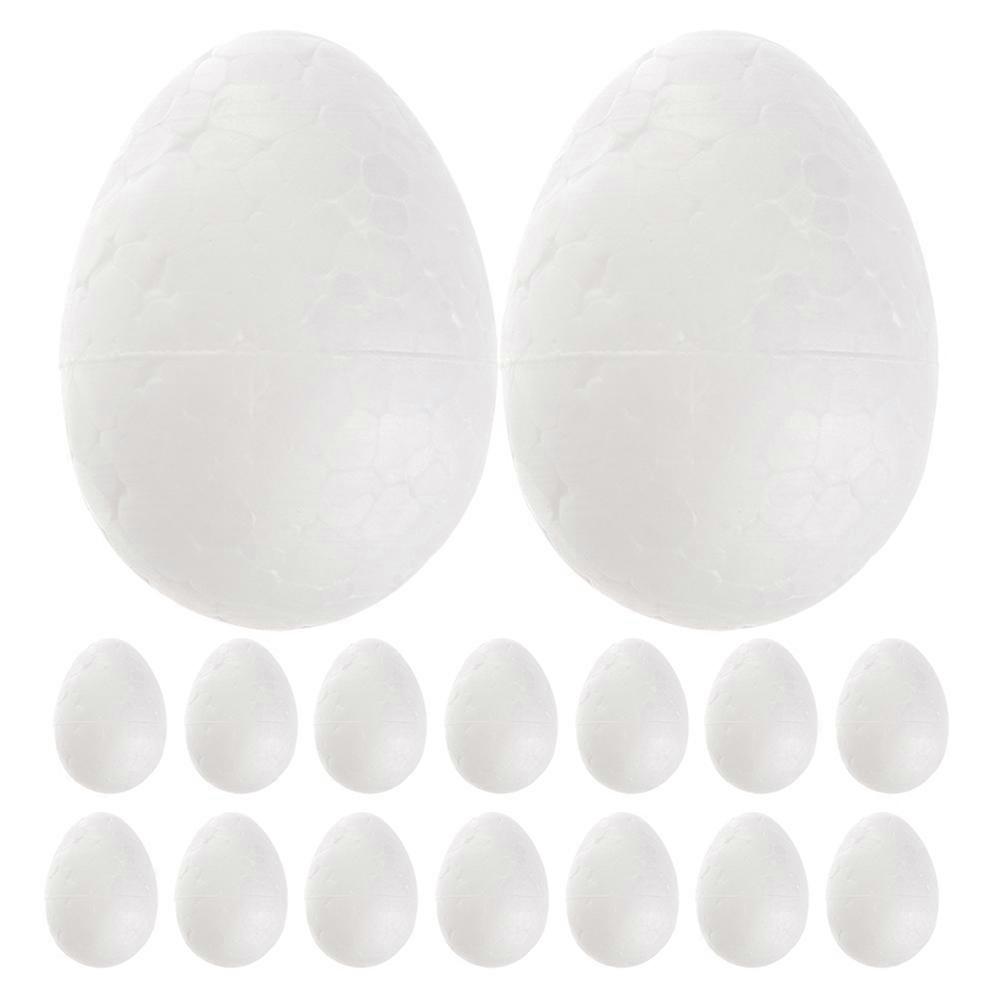 60Pcs White Easter Foam Eggs for DIY Decorations and Craft Projects