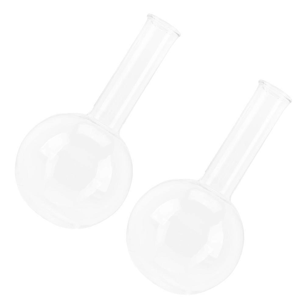 Glass Flask Laboratory Flask for Chemical Experiment 2Pcs Transparent