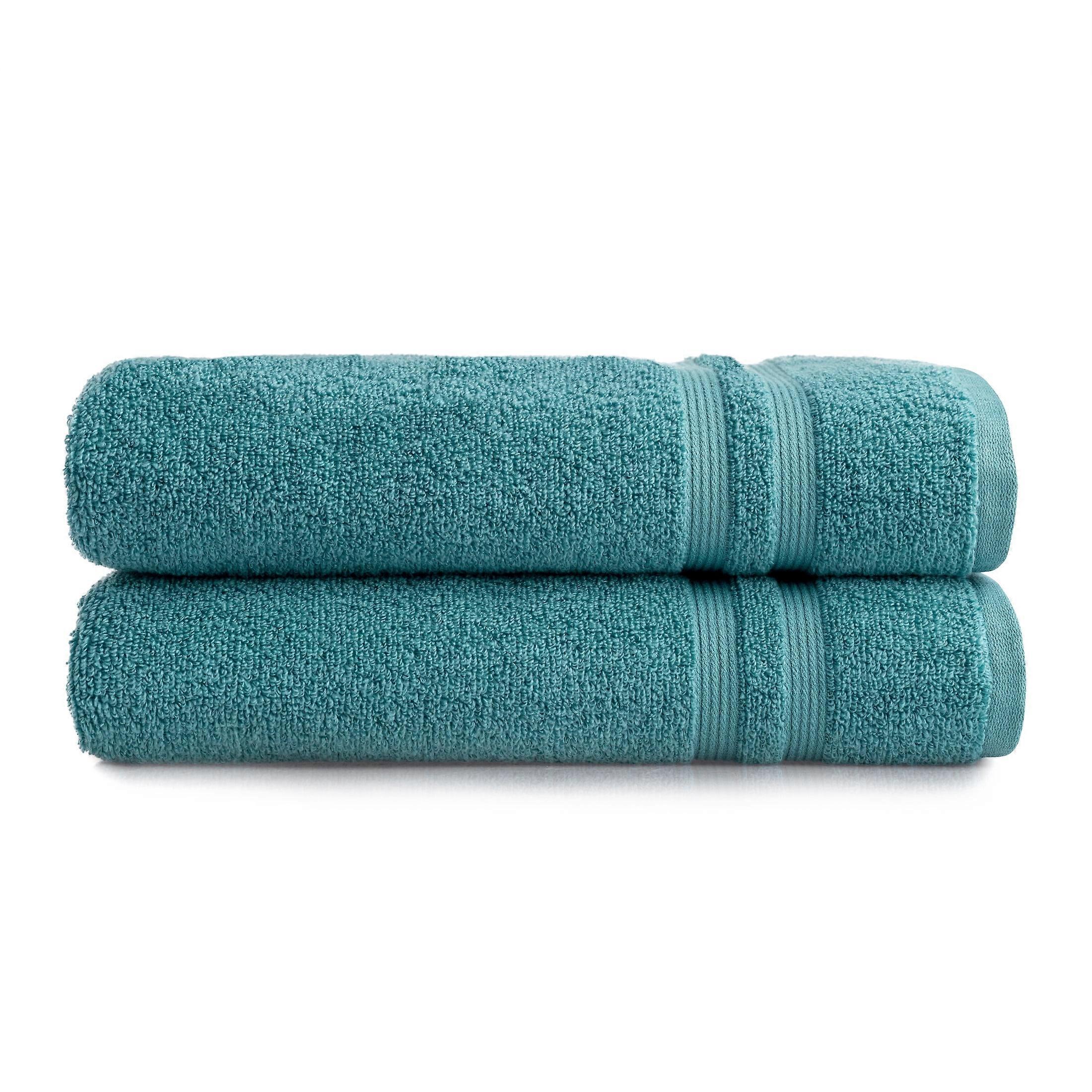 Mainstays Performance Solid Bath Sheet 2-Piece Set, Cool Water