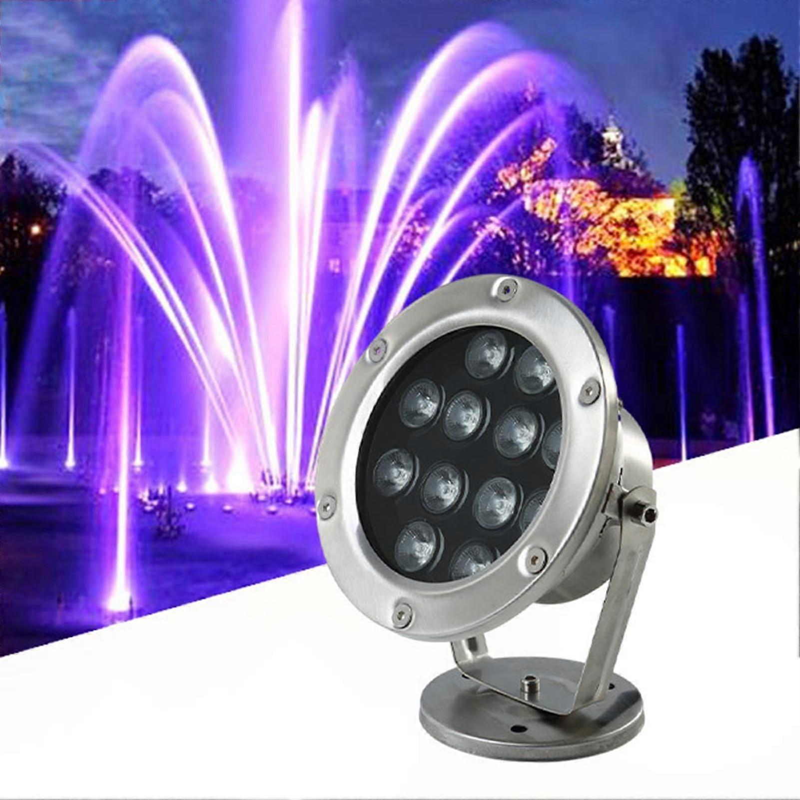 LED Underwater Pool Light IP68 Waterproof AC12V Submersible Pond Spotlight Adjustable Angle Red 6W