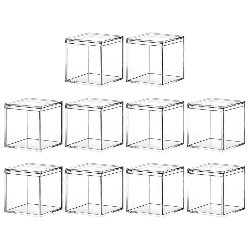 Transparent Acrylic Box with Lid for Storage 14Pcs Candy Display Cases