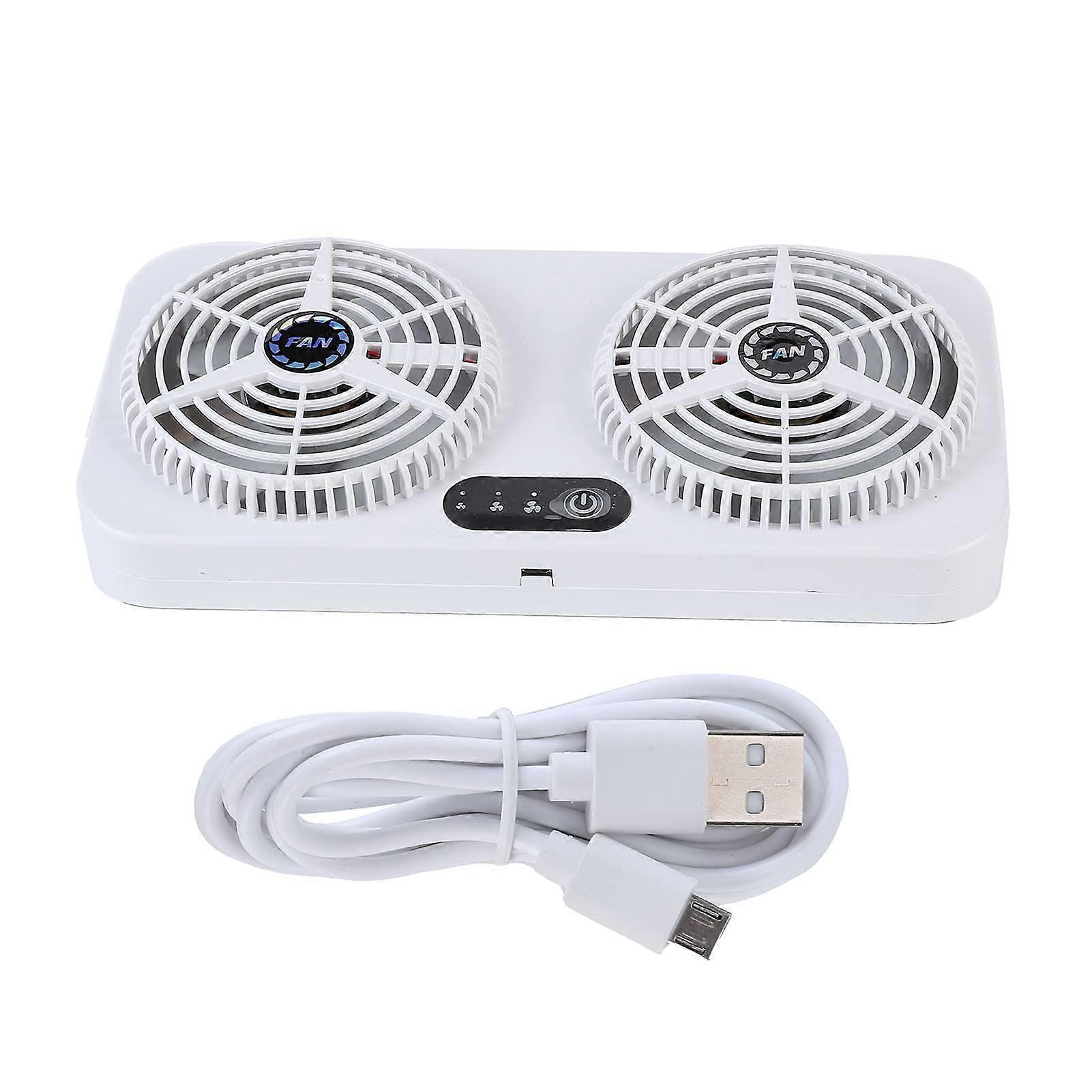 Car Window Fan with Powerful Airflow Motor, 3Speed USB Powered Exhaust and Intake for Summer