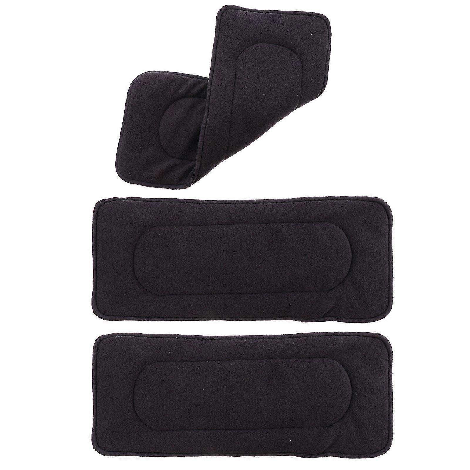 Black Bamboo Charcoal Diaper for Baby Use with 3Pcs Reusable Liners