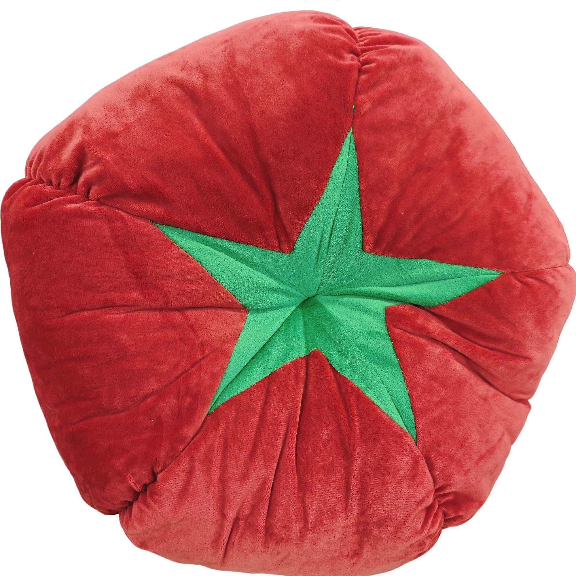 Tomato Throw Pillow with Realistic 3D Design, Soft Plush Cushion for Sofa or Bed Decor 15'x15'x6'