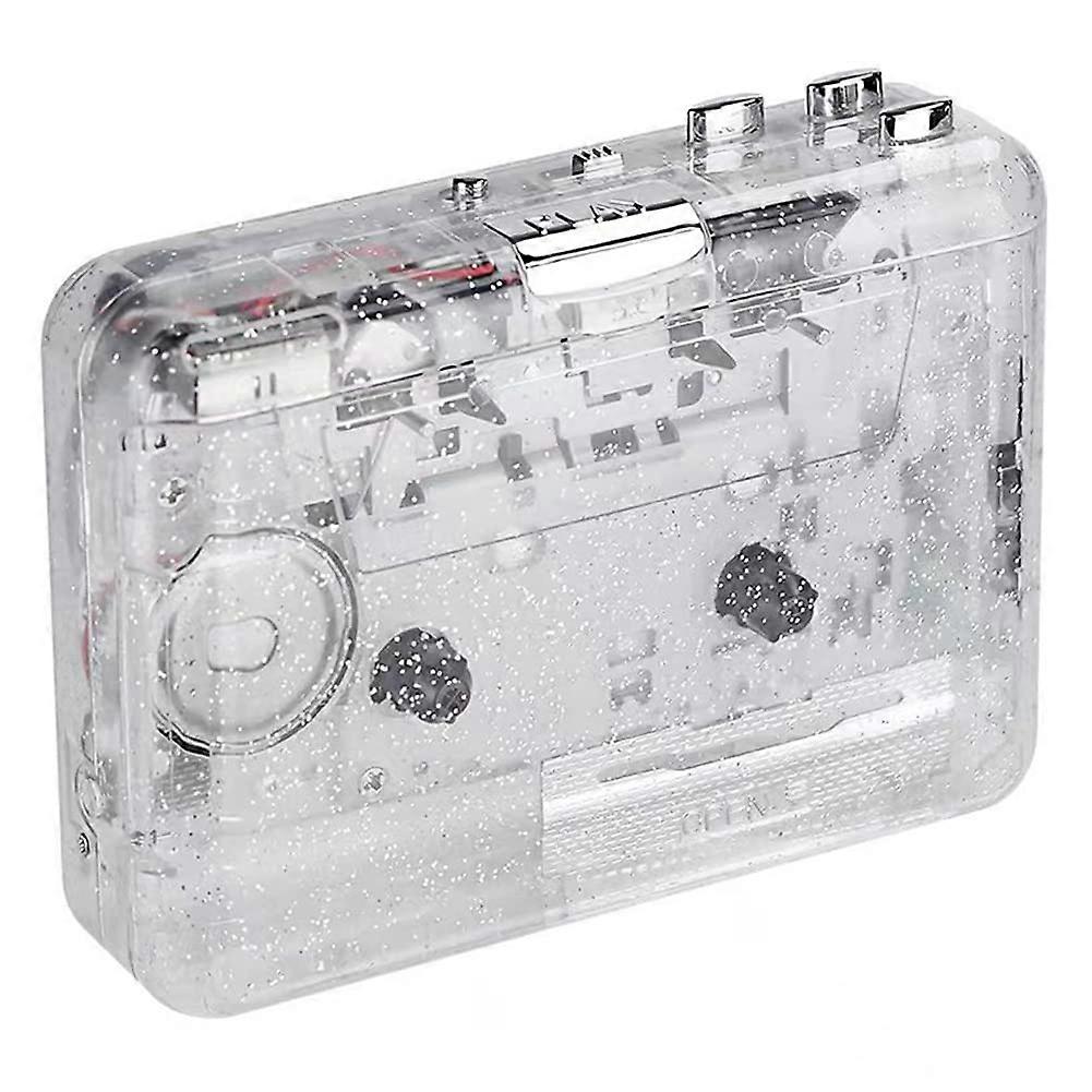 Cassette Player Full Transparent Shell Cassette to MP3 Format Tape Player 1 Set for Music